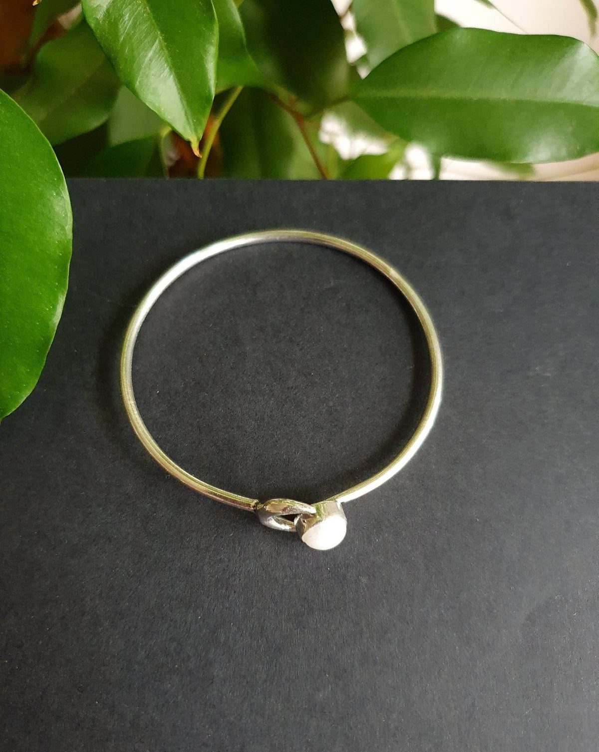 Silver Moon Bracelet / Moonstone