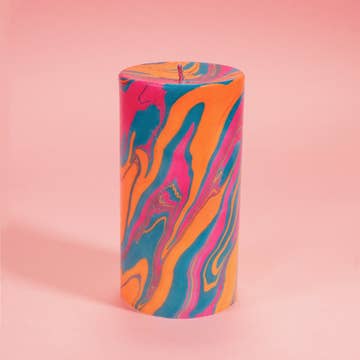 Candle, Calypso marble Pillar candle