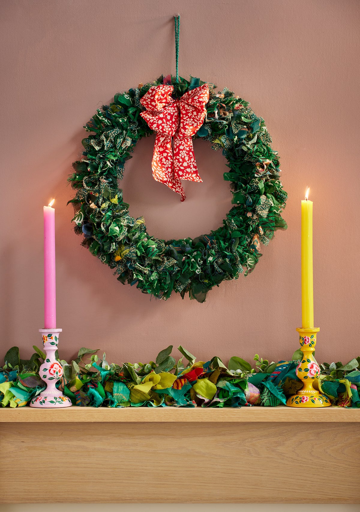 Recycled Sari Wreath - 2 sizes