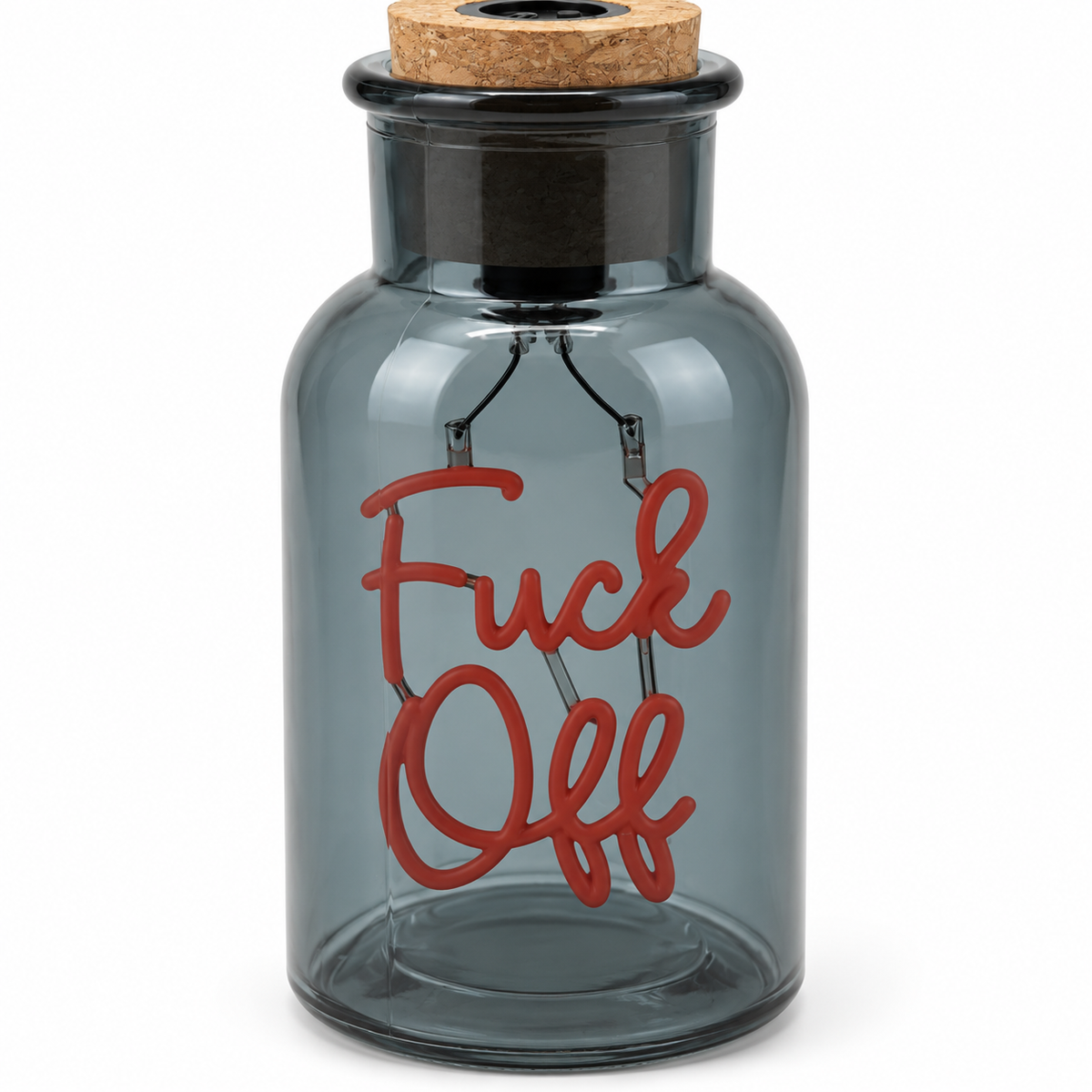 LED Small Message In A Bottle - 'Fuck Off'