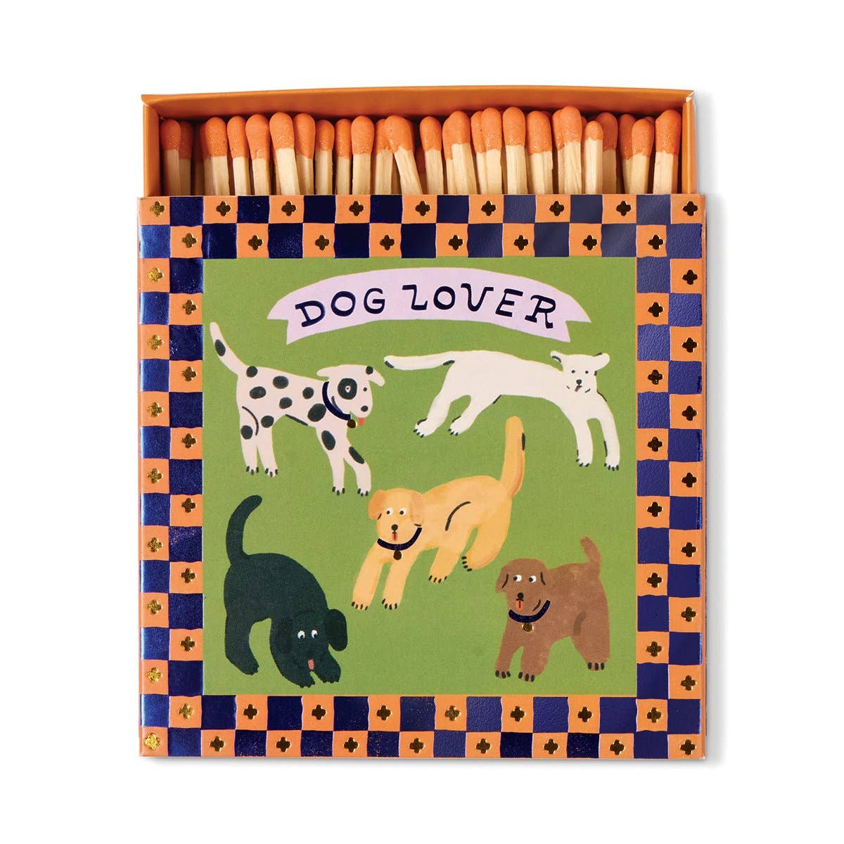 Square Boxed Matches (125 pcs) - Love Dogs