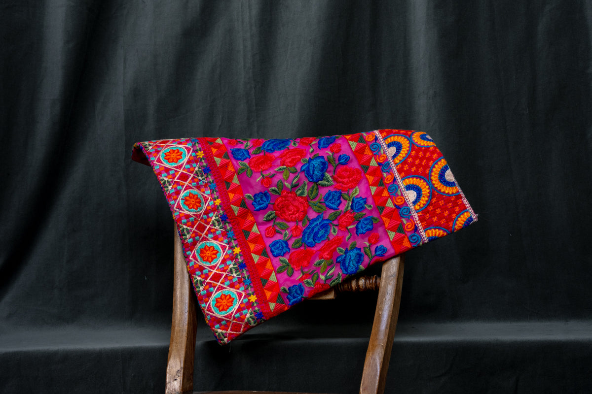 Colourful Embroidered Cushion cover
