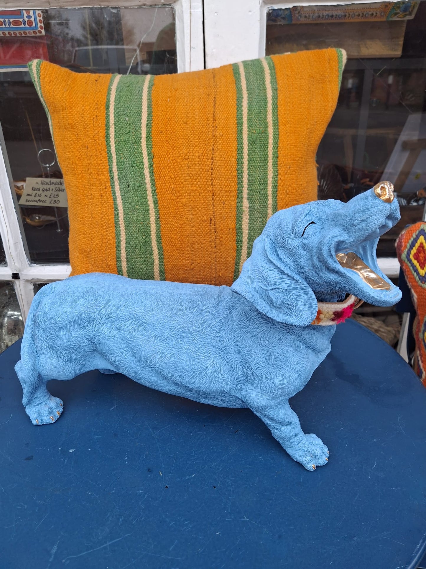 Ornament: Laughing Blue Dachshund
