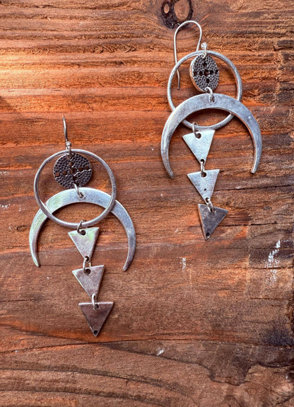 Celestial Moon Statement Earrings