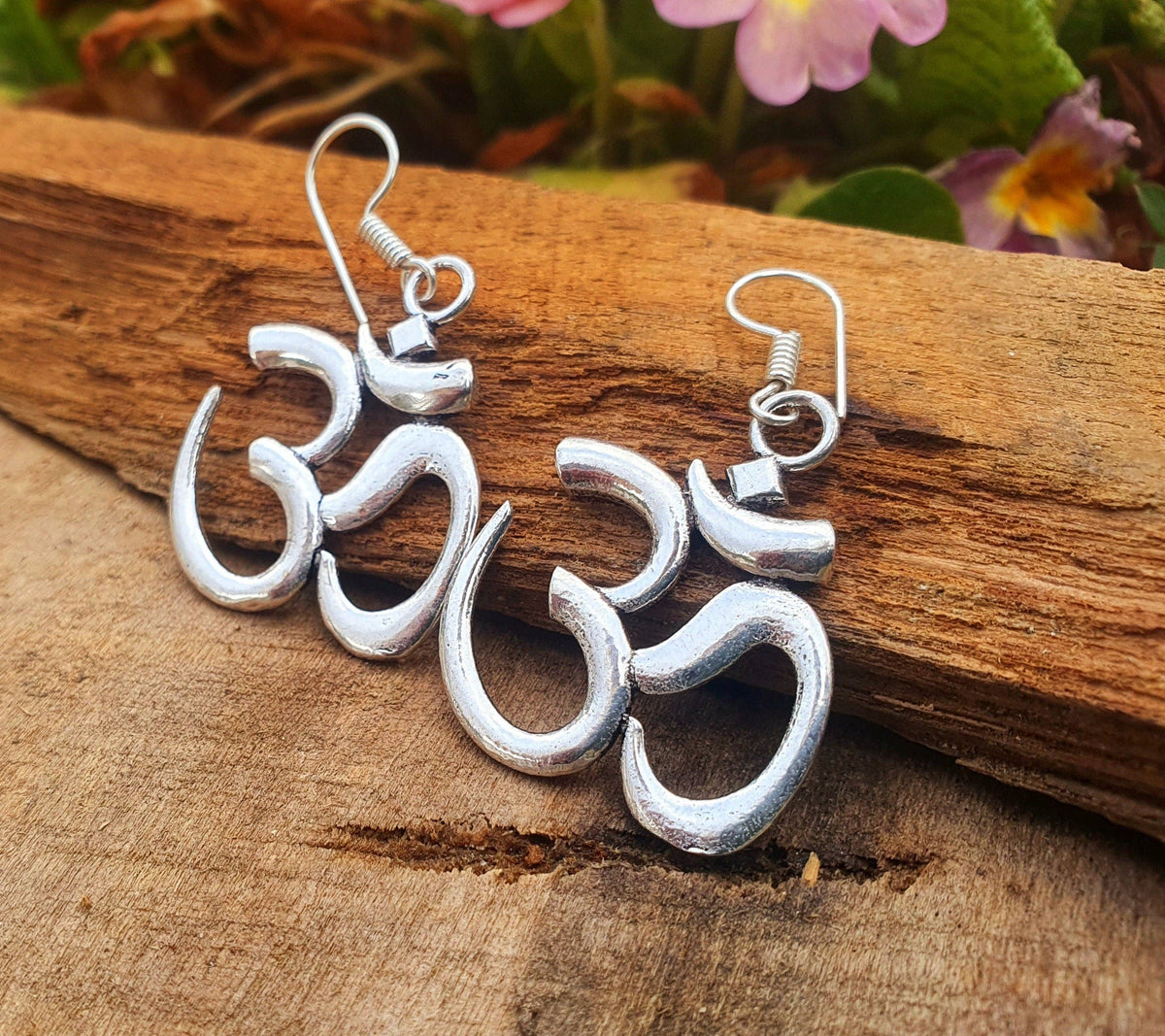 Ohm Pendant Silver Earrings