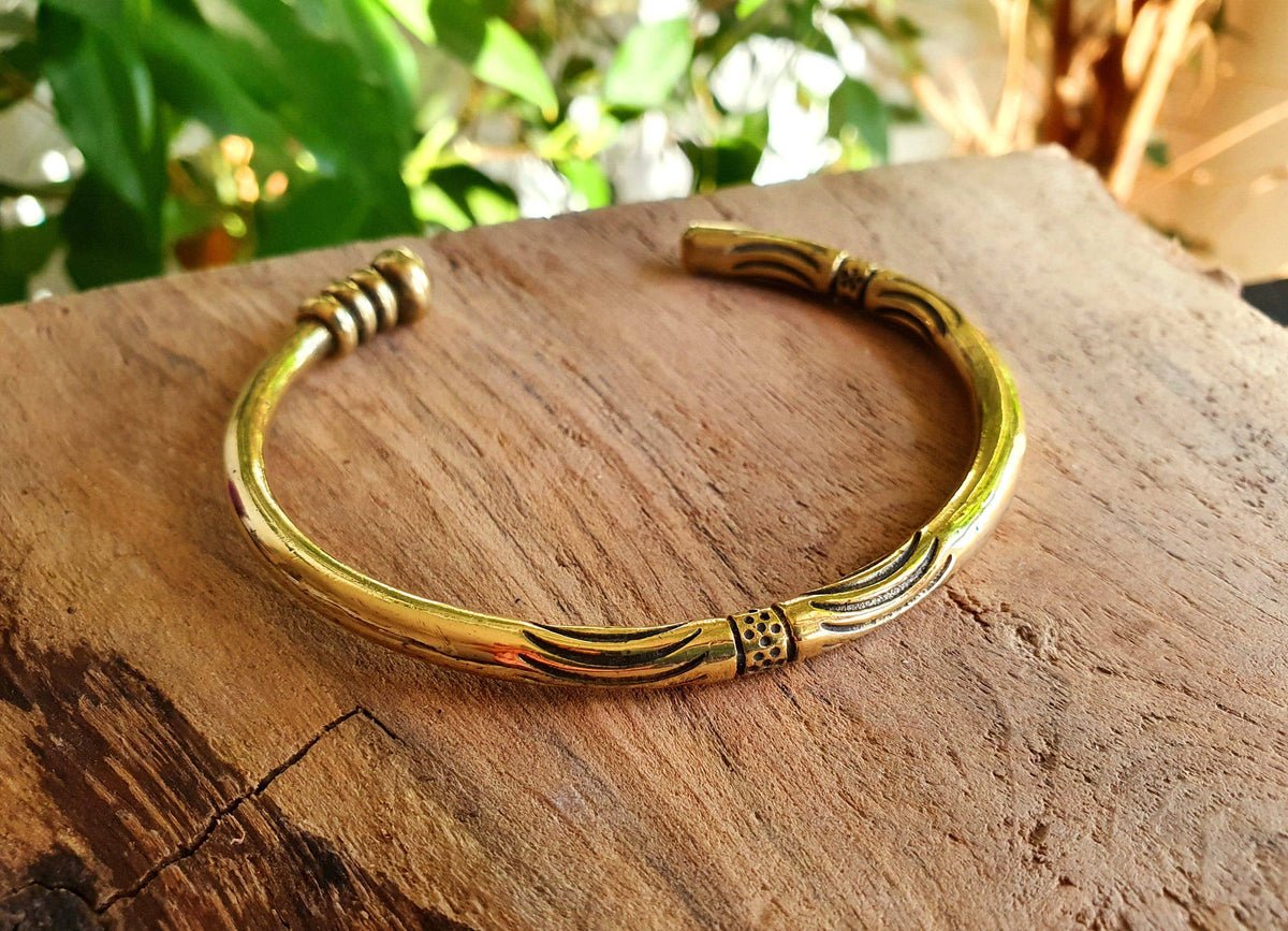 Tuareg Mens Brass Bracelet