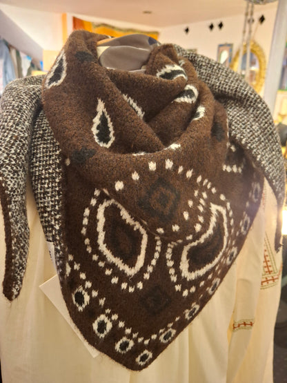 Supersoft Bandana Print Triangle Scarf