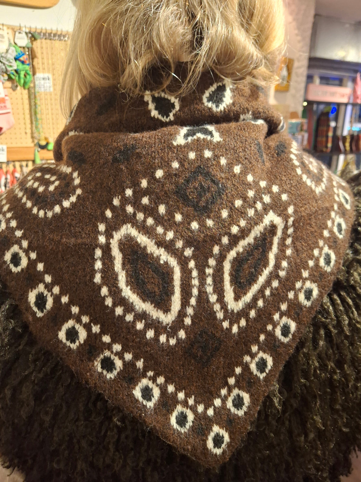 Supersoft Bandana Print Triangle Scarf
