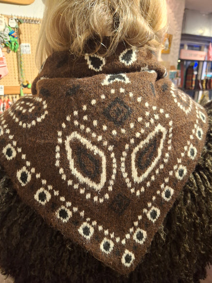 Supersoft Bandana Print Triangle Scarf