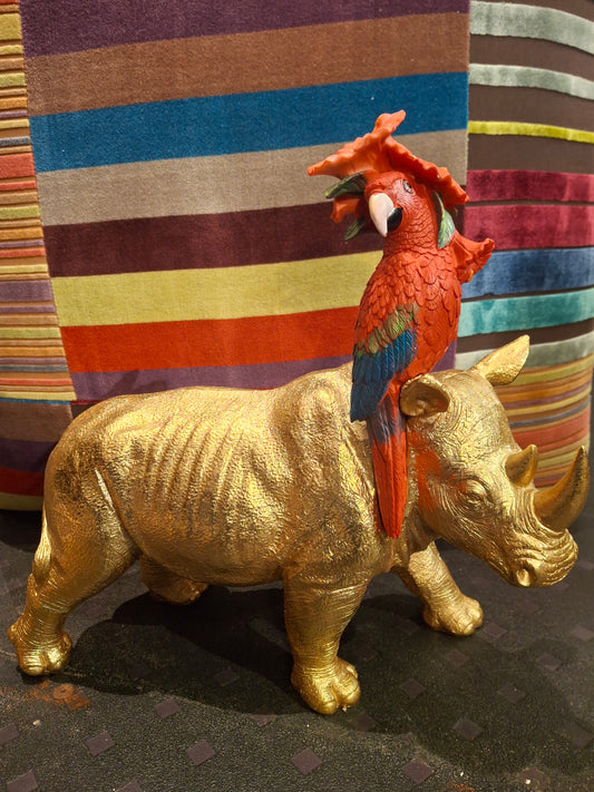 Reggie Rhino and Percy Parrot