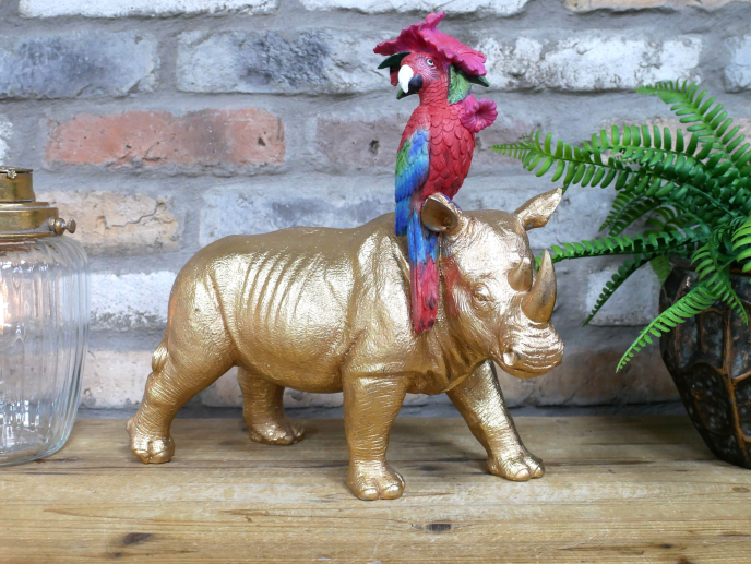 Reggie Rhino and Percy Parrot