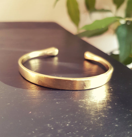 Simple Solid Brass Bracelet / Bangle