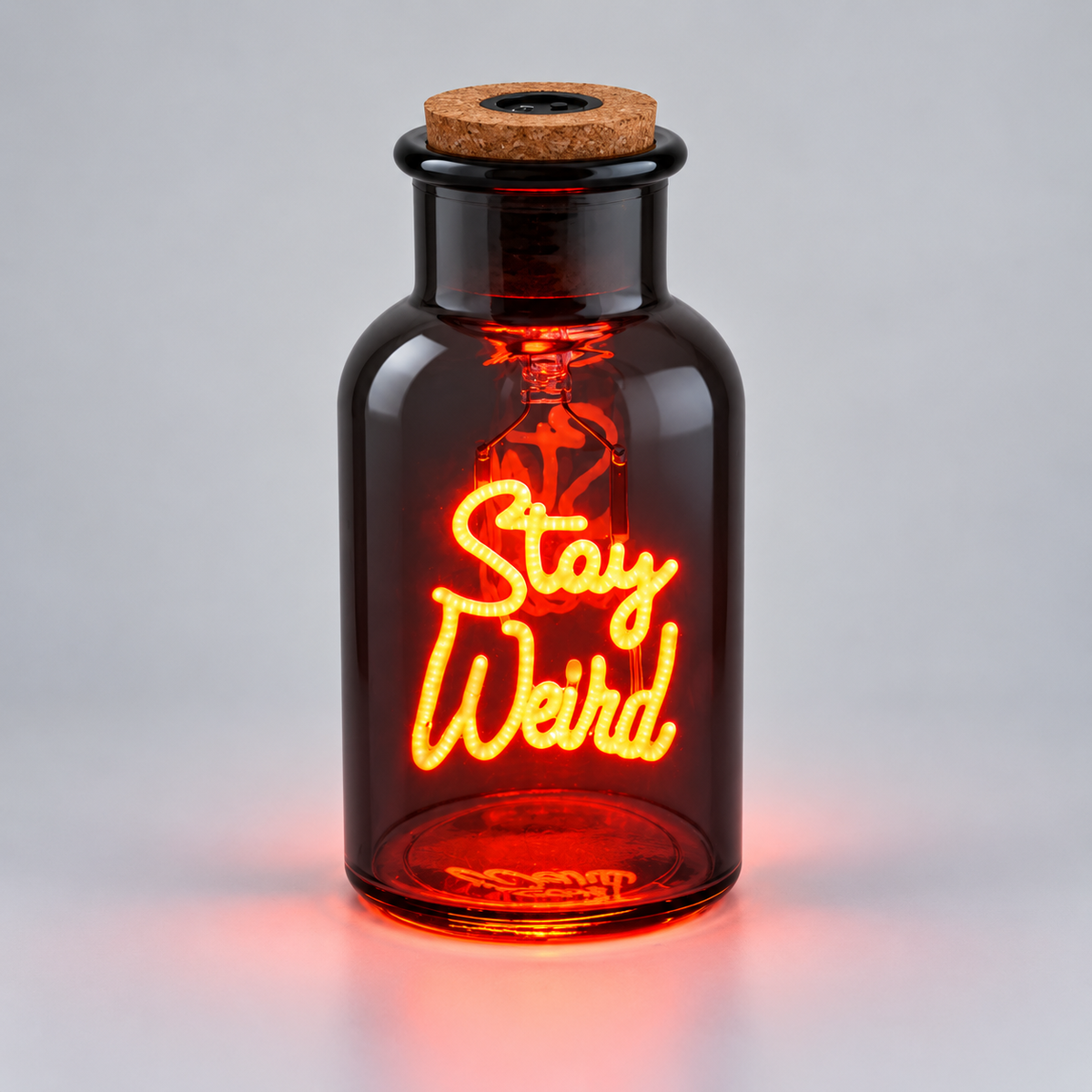 LED Small Message In A Bottle - 'Stay Weird'