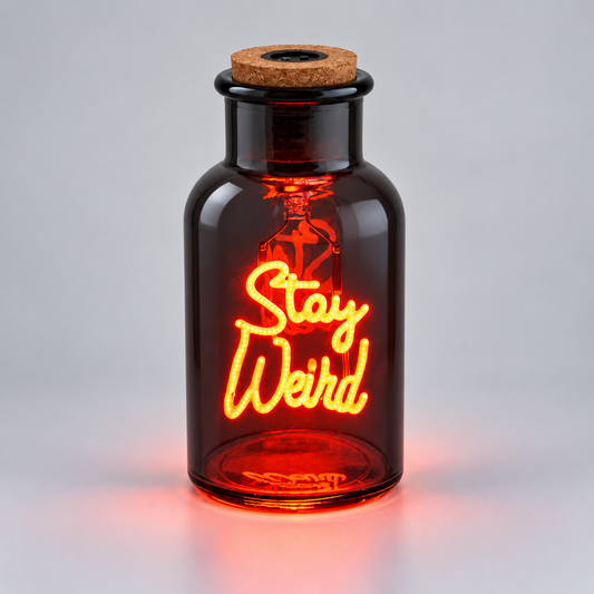 LED Small Message In A Bottle - 'Stay Weird'