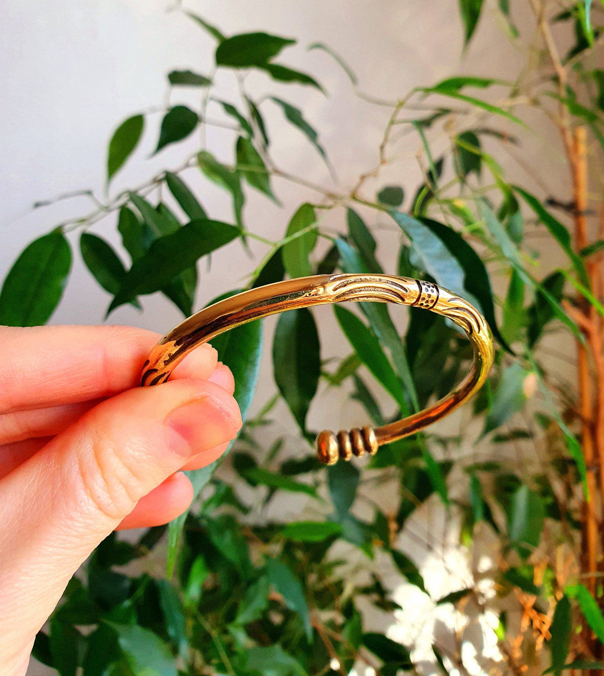 Tuareg Mens Brass Bracelet