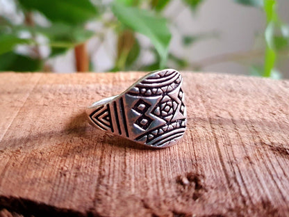 Aztec Silver Ring