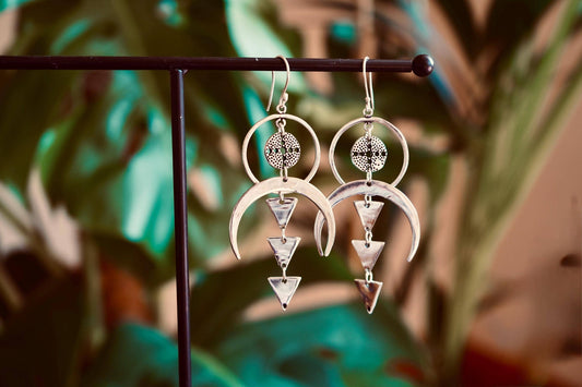 Celestial Moon Statement Earrings