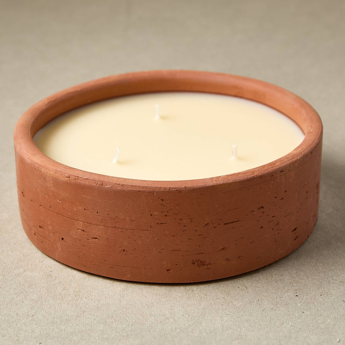 Coconut Scented 3 Wick Terracotta Candle | Alok