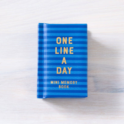 Navy Stripes Mini One Line a Day - A One-Year Memory Book