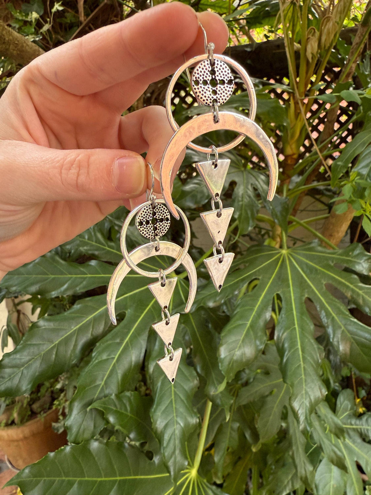 Celestial Moon Statement Earrings