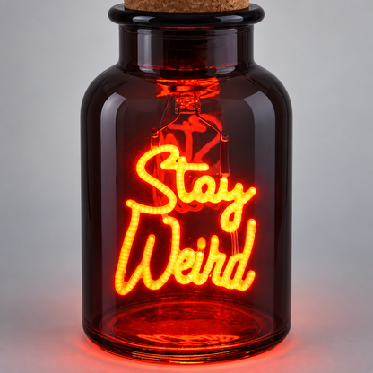 LED Small Message In A Bottle - 'Stay Weird'