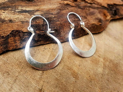 Boho Silver Hoop Earrings