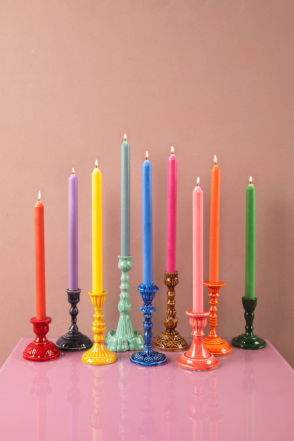 Moulded Metal Ceramic Candle Holders