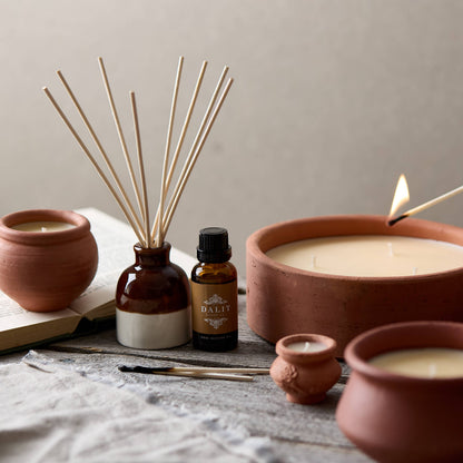 Coconut Scented 3 Wick Terracotta Candle | Alok