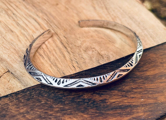 Aztec Silver Bracelet