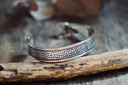 Silver Boho Cuff Bracelet
