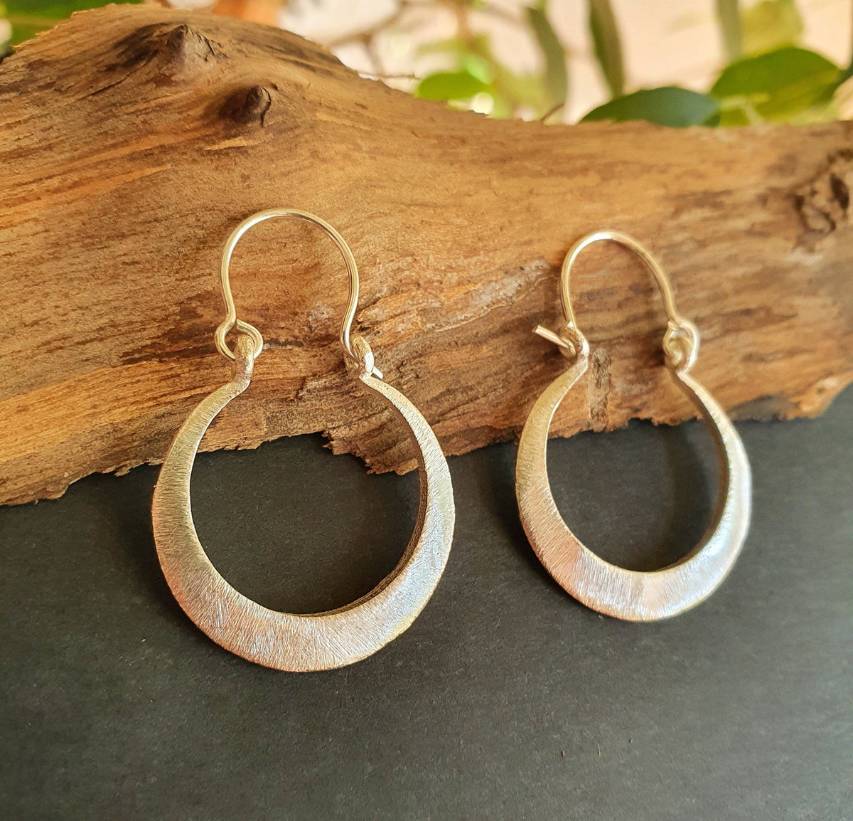 Boho Silver Hoop Earrings