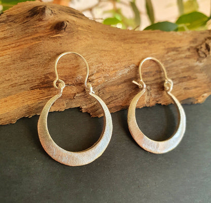 Boho Silver Hoop Earrings
