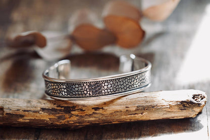 Silver Boho Cuff Bracelet