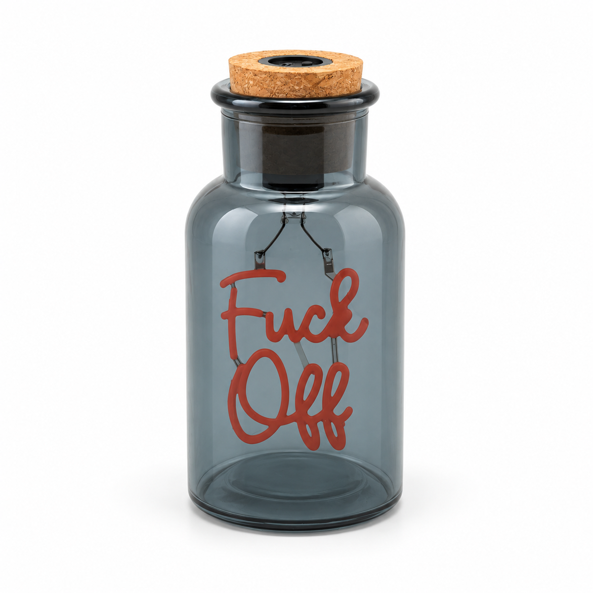 LED Small Message In A Bottle - 'Fuck Off'