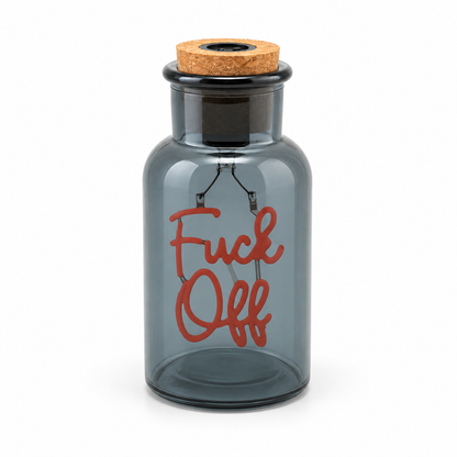 LED Small Message In A Bottle - 'Fuck Off'