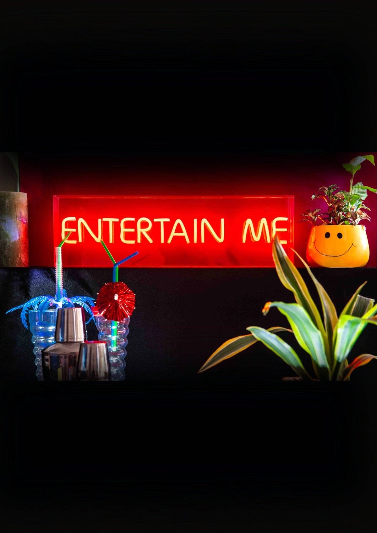 Entertain Me Neon LED Acrylic Lightbox
