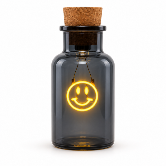 LED Small Message In a Bottle - 'Smiley'