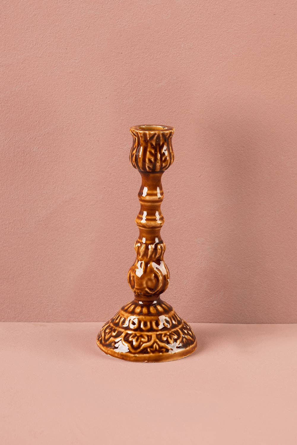 Moulded Metal Ceramic Candle Holders