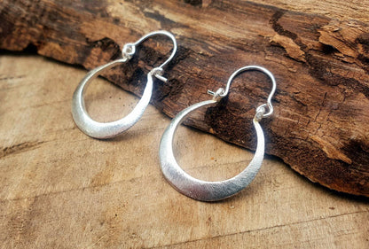 Boho Silver Hoop Earrings