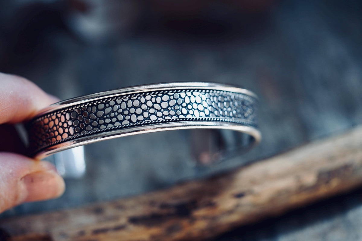 Silver Boho Cuff Bracelet