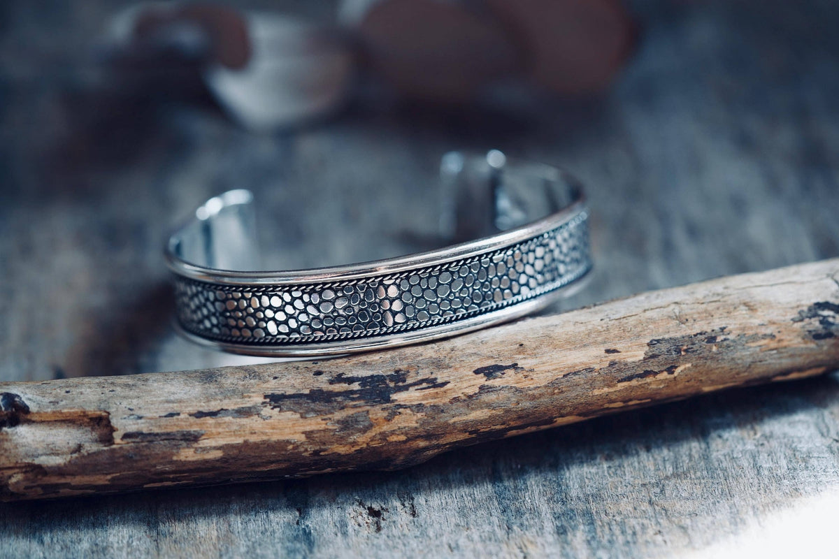 Silver Boho Cuff Bracelet