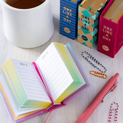 Navy Stripes Mini One Line a Day - A One-Year Memory Book