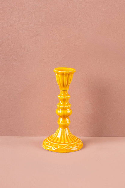 Moulded Metal Ceramic Candle Holders