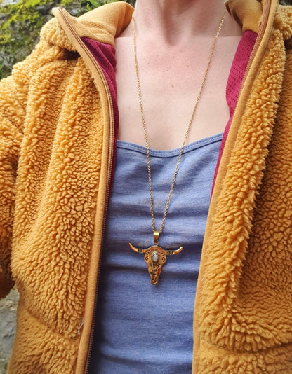 Silver Cow Necklace / Native American