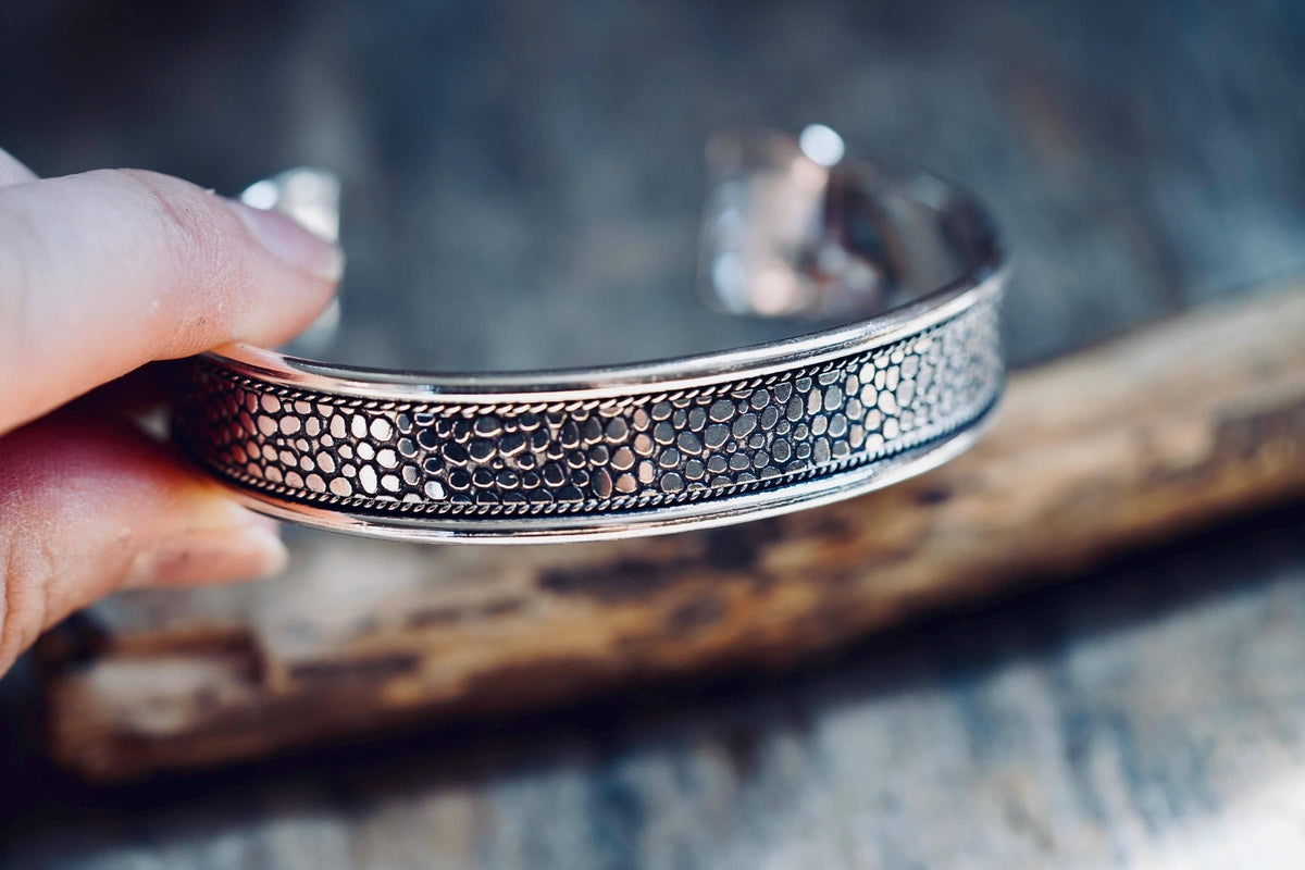 Silver Boho Cuff Bracelet