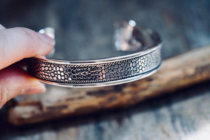 Silver Boho Cuff Bracelet
