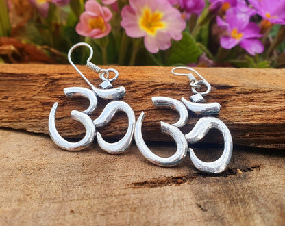 Ohm Pendant Silver Earrings