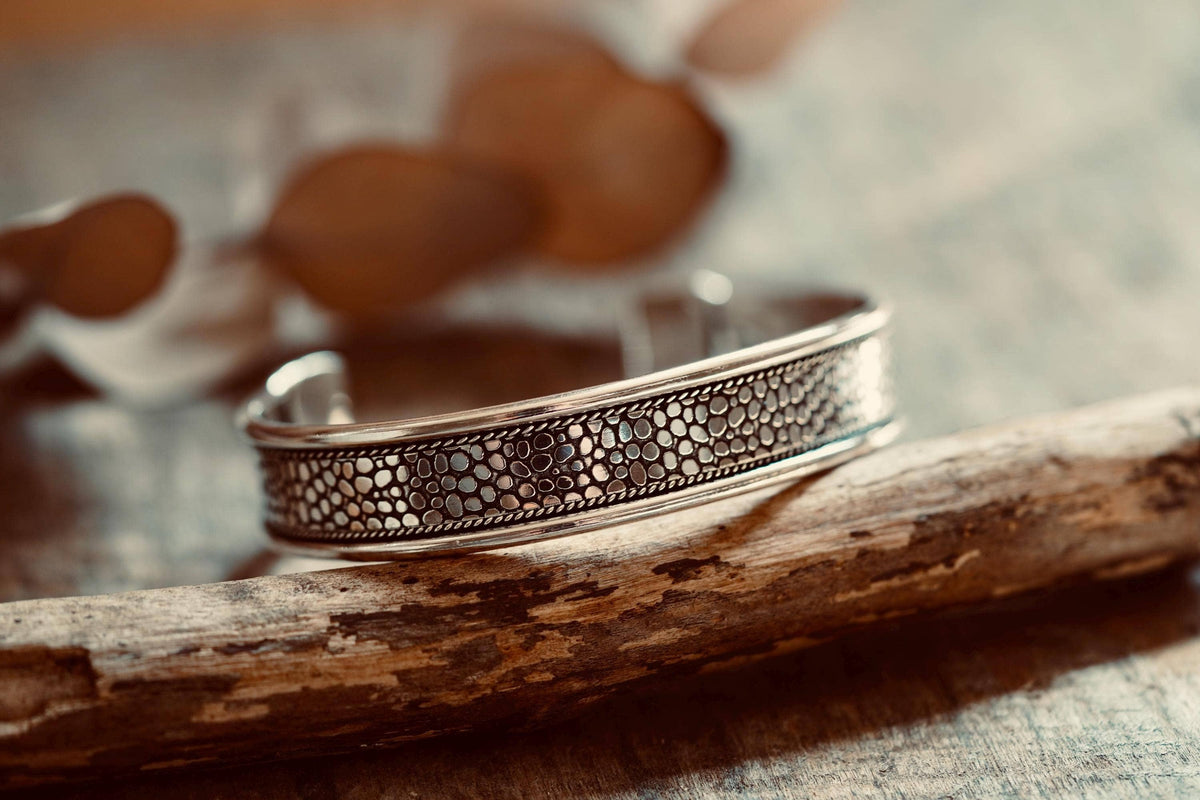 Silver Boho Cuff Bracelet