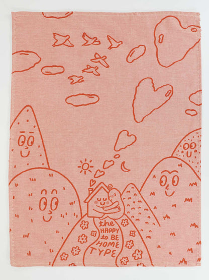 Tea Towel: Happy to be home