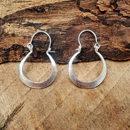 Boho Silver Hoop Earrings